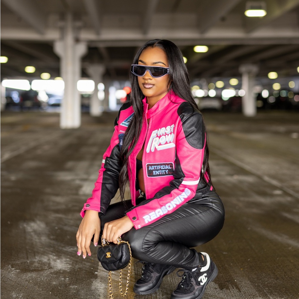 Women's Pink and Black Jacket
